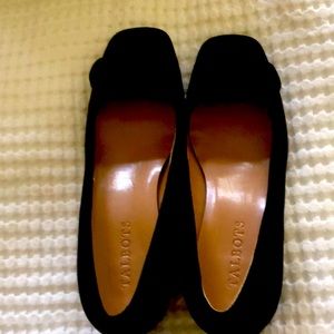 Talbots suede shoes 7.5 black square toe